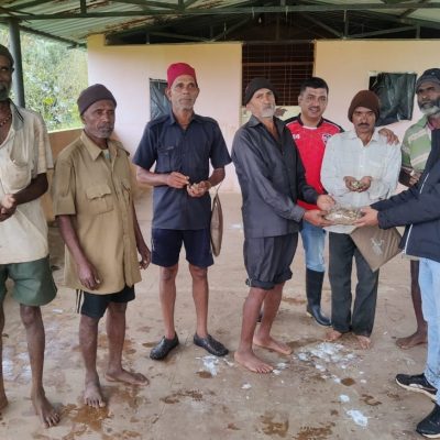 Spreading growth and goodwill by distributing seeds to villagers